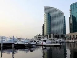 Yacht harbor panning - HD720 Stock Footage