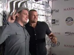 Tristen Eaton, Chuck Liddell at the 2011 Maxim Hot 100 Party With New Era, Miller Lite, 2(x)ist And Silver Jeans Co. at Hollywood CA. (Footage by WireImage Video/GettyImages) Stock Footage