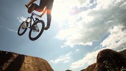 HD Super Slow-Mo: No-Footed Can-Can Trick Stock Footage