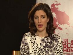 INTERVIEW: Zana Marjanovic, Goran Kostic on her impressions to reading the script at In The Land of Milk and Honey Interviews: 62nd Berlinale International Film Festival at Hotel Adlon on February 10, 2012 in Berlin, Germany. Stock Footage