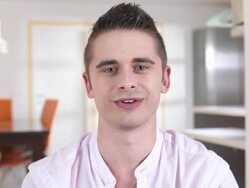 HD: Young Man Having Video Conversation Stock Footage