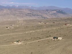MS AERIAL View of Buffalo Bill Dam / Wyoming, United States Stock Footage