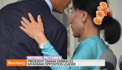 President Obama Embraces Myanmar Opposition Leader News Clip