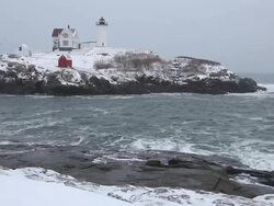 Cape Neddick Lighthouse Stock Footage
