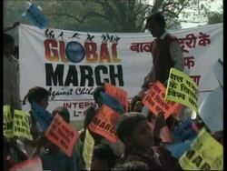 INDIA: ACTIVISTS RALLY IN PROTEST AGAINST CHILD LABOUR News Clip