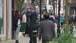 Shoppers in Stafford town centre News Clip