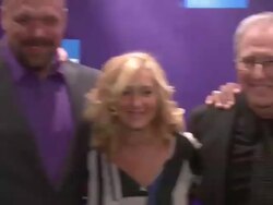 Frank Zane and Carl Lewis (R) at the 2011 Tribeca Film Festival - Shorts Program: One For All  Stock Footage