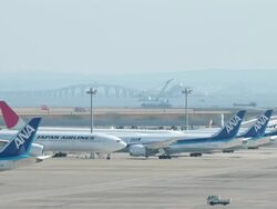 Grounded Boeing 787 Aircraft At Haneda Airport Stock Footage