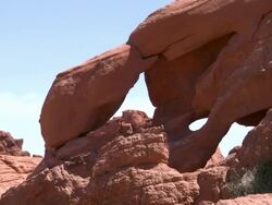 Valley of Fire rock formation Stock Footage