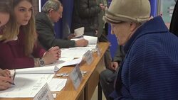 CLEAN : Russian Orthodox Patriarch Kirill votes in election News Clip