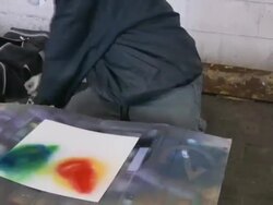 Airbrush artist painter painting spraying image. Art, graphics, illustration. Stock Footage