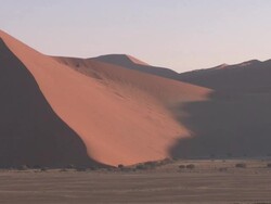 Sand dune, Sossusvlei, Namib-Naukluft, Namibia Stock Footage