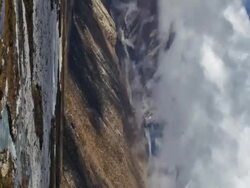 Vertical shot of Time-lapse of the valley floor in the Himalaya in Nepal. Stock Footage
