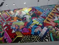 New York City Mural Pays Homage To Fallen Street Artists Stock Footage