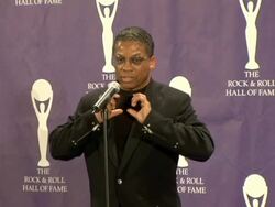 21st Annual Rock and Roll Hall of Fame Induction Ceremony press room Stock Footage