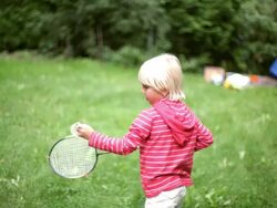badminton in nature Stock Footage
