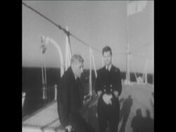 877 RHODESIA'S PRIME MINISTER, IAN SMITH, ON BOARD HMS TIGER News Clip