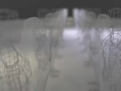 queue future people wireframe Stock Footage