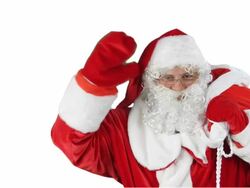 Santa Claus congratulates Stock Footage