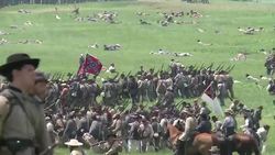 CLEAN : In high grass of Gettysburg Americans News Clip