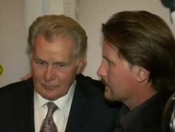 Martin Sheen and Emilio Estevez at 'The Way' premiere in New York on 10/5/2011  (Footage by WireImage Video/Getty Images Entertainment Video) Stock Footage