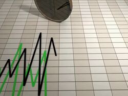 graph of the money market business Stock Footage