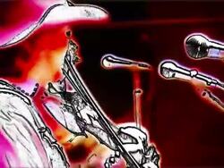 Man Playing Electric violin on stage Stock Footage