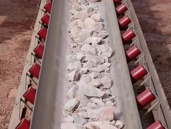 CU View of stone passing machine in work / Taben-Rodt, Hesse, Germany Stock Footage