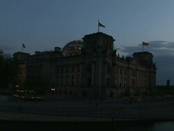 Berlin Reichstag + close up from the cupola - time lapse Stock Footage