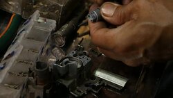 Fix ignition lock  with door car keys Stock Footage