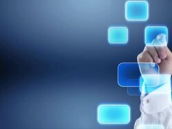 Digital Touch in virtual space. Stock Footage