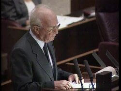 Israel - Palestinian Self-Rule Debate &amp; Demo News Clip