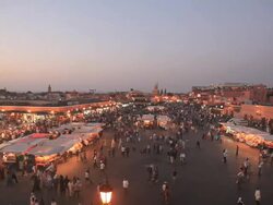 Djemaa el Fna. Marrakech sunset video HD Stock Footage
