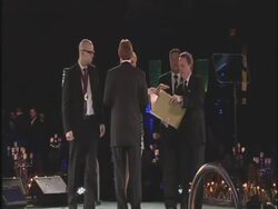 Carrie Underwood (receiving award) at the 59th Annual BMI Country Awards at Nashville TN.  Stock Footage