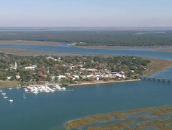 WS AERIAL View of Beaufort / South Carolina, United States Stock Footage