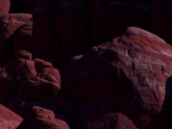 Rock formation in Arches National Park, Moab, Utah Stock Footage