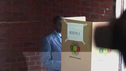 Incumbent Robert Mugabe casts his vote in presidential elections News Clip