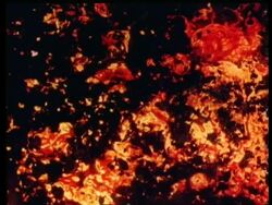Red volcanic lava or molten steel effect Stock Footage