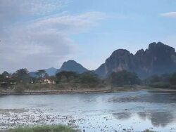 Vang Vieng Laos Stock Footage