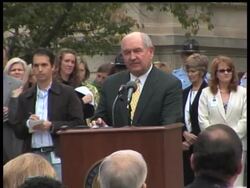 Georgia Governor Sonny Perdue appeals to a higher power today to bring relief from record drought. The governor will join lawmakers and ministers to pray for rain.  The AP's Jason Bronis reports. News Clip