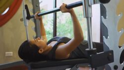 Woman Working Out in the Gym Stock Footage