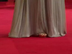 Victoria Pendleton at 'Skyfall' Royal World Premiere at Royal Albert Hall at Royal Albert Hall on October 23, 2012 in London (Footage by WireImage Video/Getty Images) Stock Footage