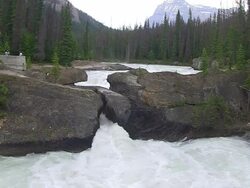MS Shot of Natural Bridge / Yoho Nationalpark, British Columbia, Canada Stock Footage