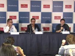 INTERVIEW: Nicolas Winding Refn on how music is an important key to the film, what inspired it at the Ryan Gosling Press Conference: 64th Cannes Film Festival at Cannes . (Footage by WireImage Video/GettyImages) Stock Footage