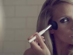 Sexy Woman in bathroom Stock Footage