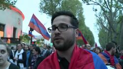 CLEAN : French protesters demand Turkey acknowledge Armenian genocide News Clip