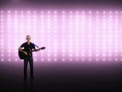 Guitarist playing the guitar on stage Stock Footage