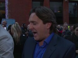 INTERVIEW - Julian Gilbey on the directing the movie and the young cast at 'Plastic' UK film premiere at Odeon West End on April 29, 2014 in London, England. Stock Footage