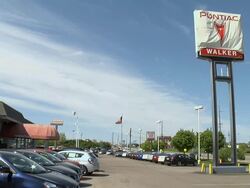 2009 Pontiac dealership montage: outside Stock Footage