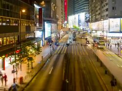 Street Scene of Hong Kong Stock Footage